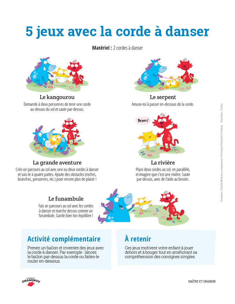 5 jeux avec la corde à danser