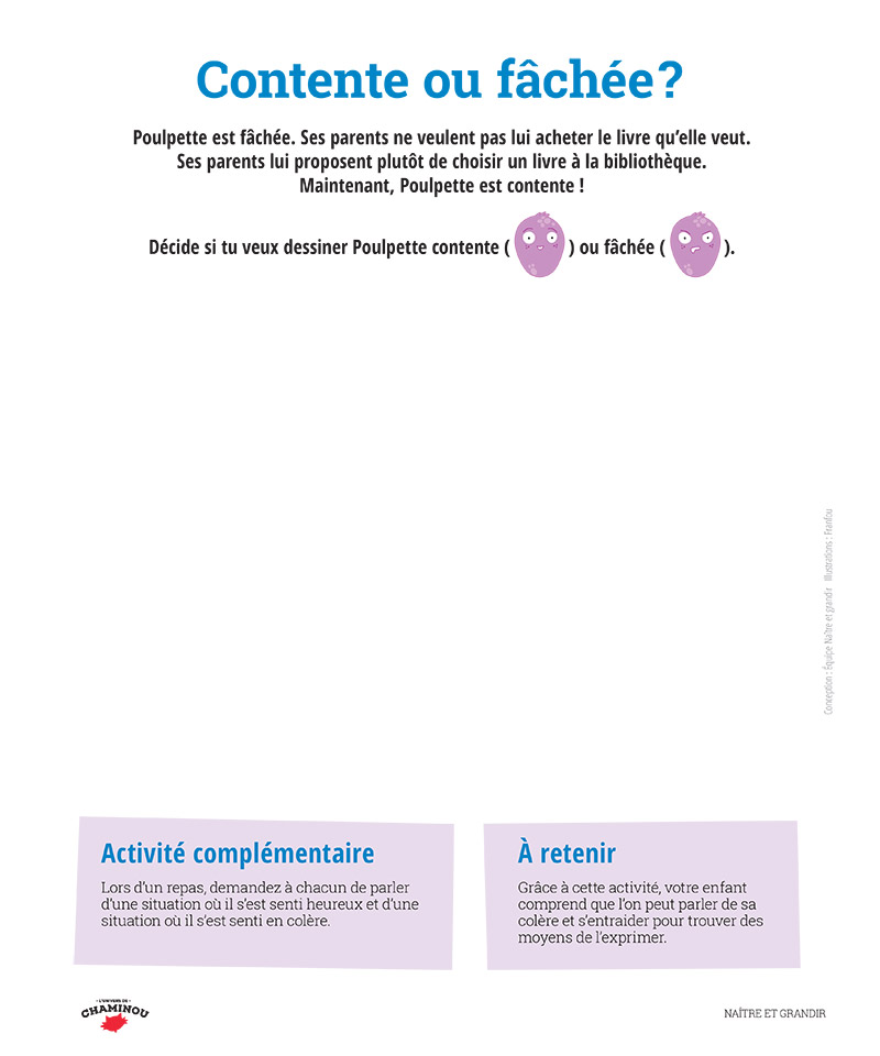 Contente ou fâchée