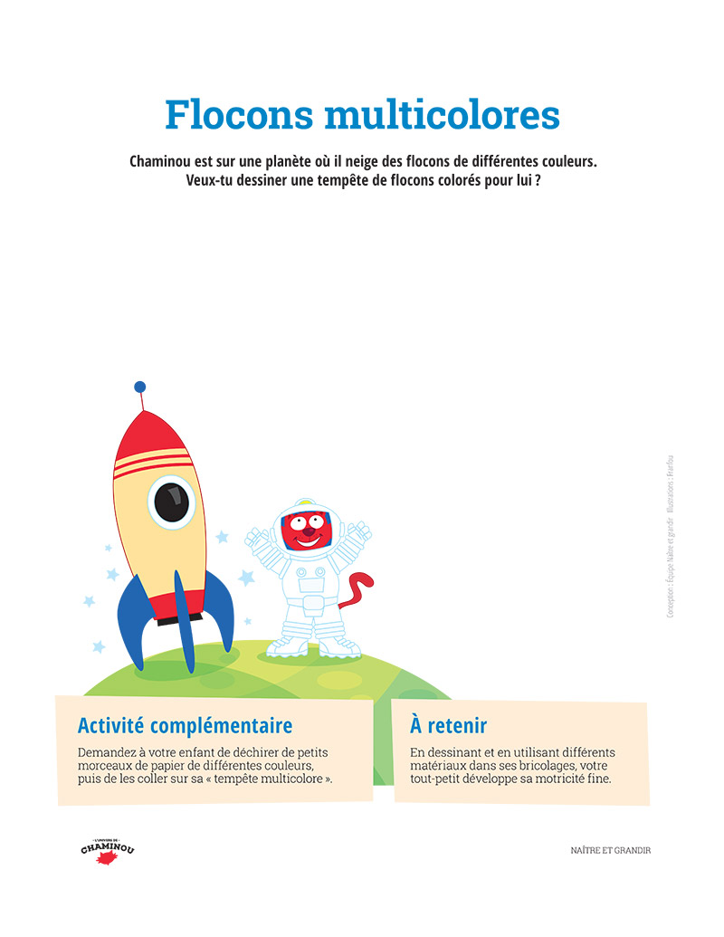Flocons multicolores