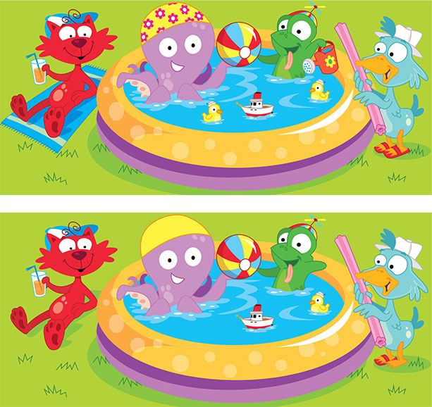 Dans la piscine