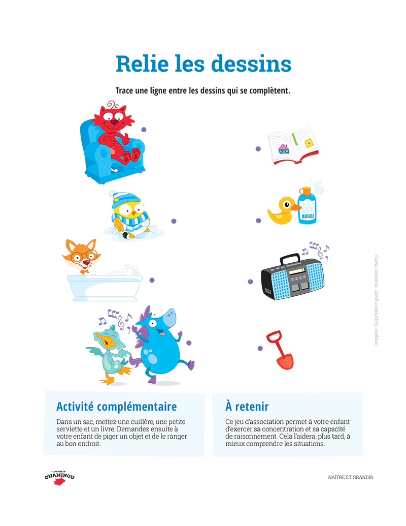 Relie les dessins