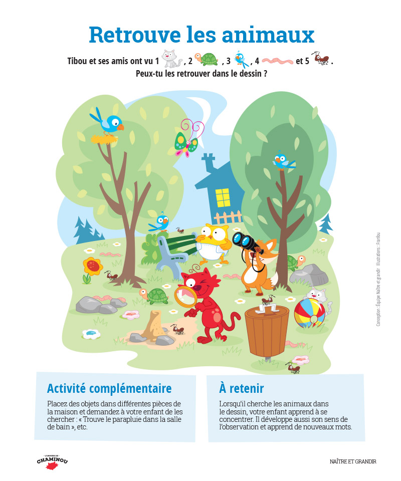 Retrouve les animaux