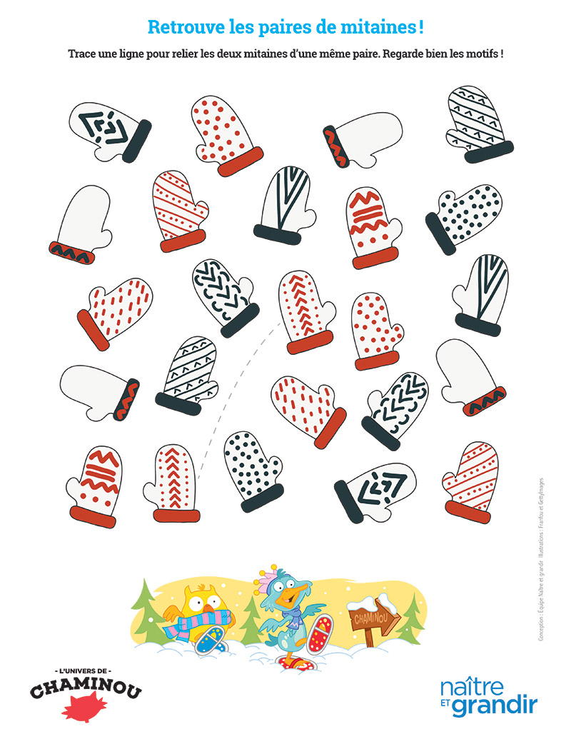 Retrouve les paires de mitaines!
