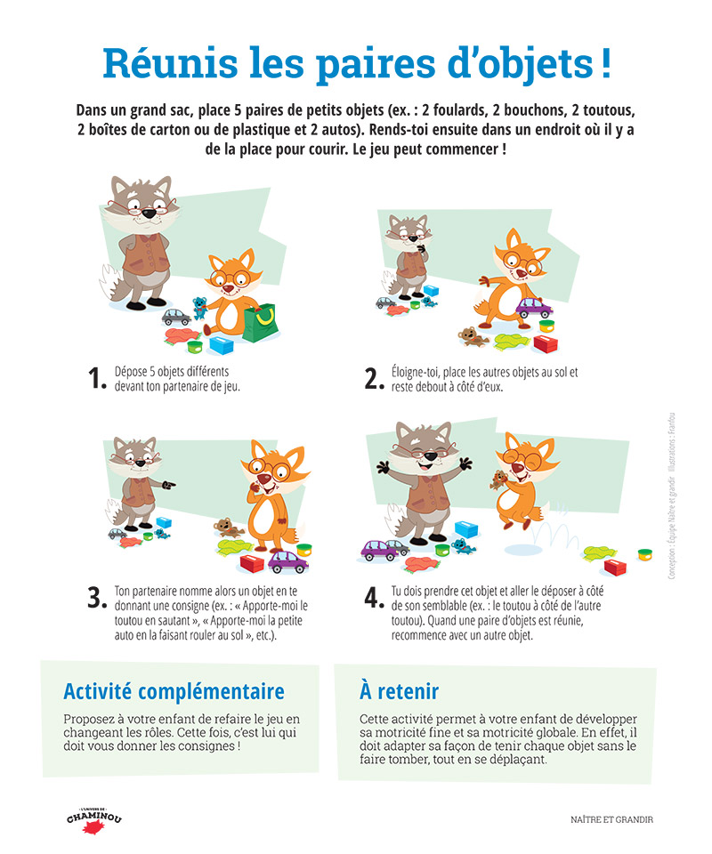 Réunis les paires d'objets!