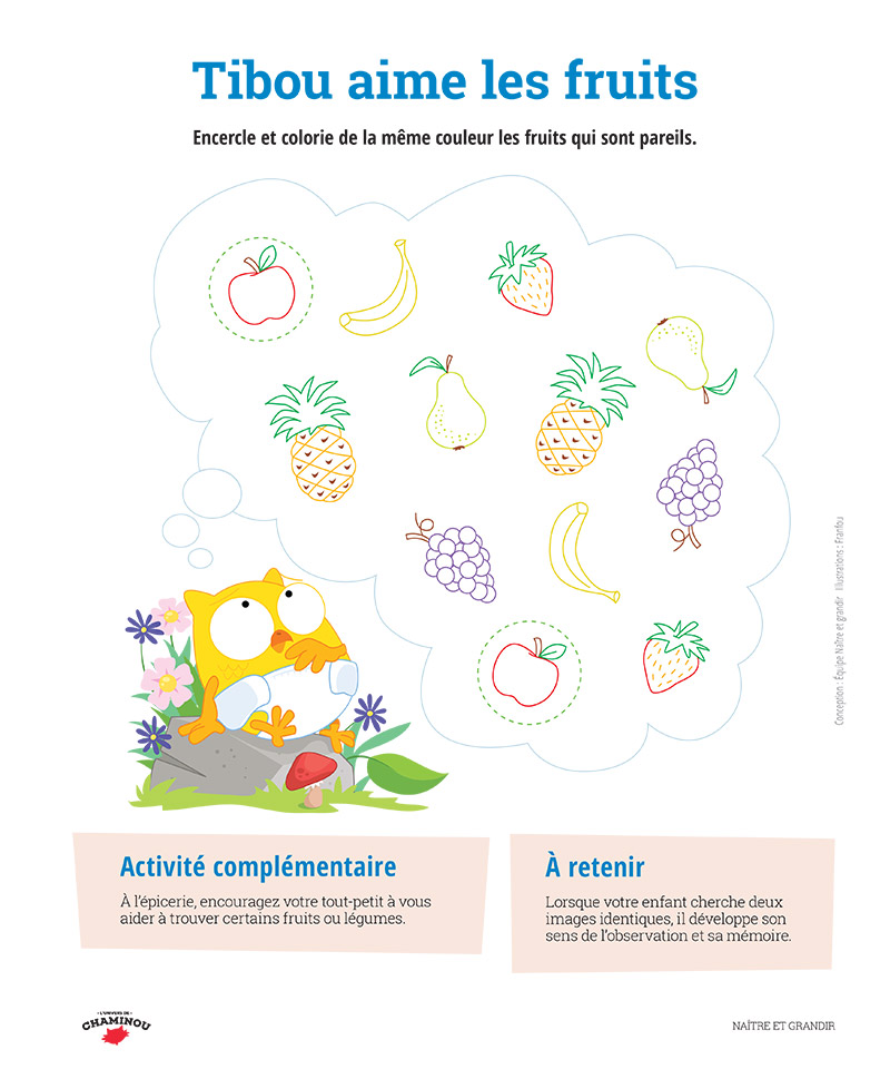 Tibou aime les fruits
