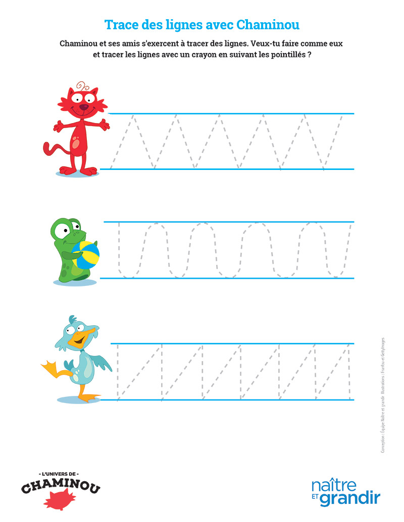 Trace des lignes avec Chaminou