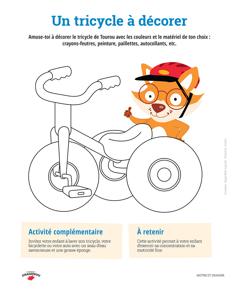 Un tricycle à décorer