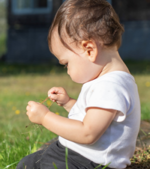 Enfant qui observe la nature