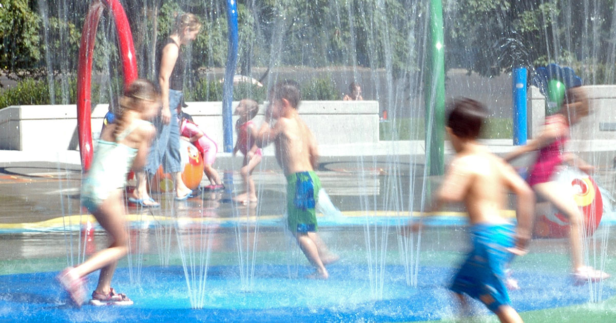 Les jeux d'eau, plus rassurants que la piscine