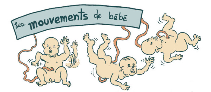 Grossesse: les mouvements de bébé en bande dessinée