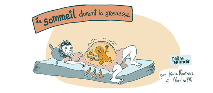 Le sommeil durant la grossesse en bande dessinée