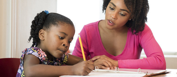 Helping your child with homework time