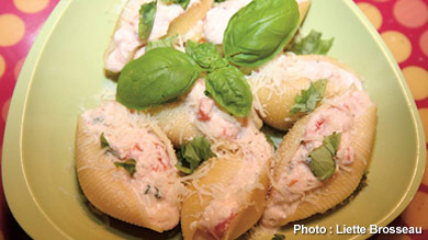 Coquilles farcies aux trois fromages