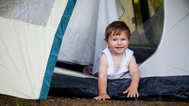 Au camping avec mamie