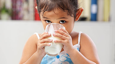 Les enfants et le lait