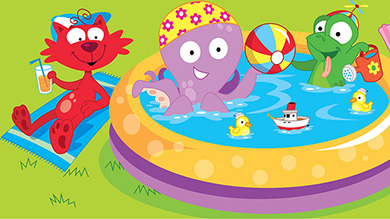 Dans la piscine