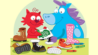 Empreintes de souliers