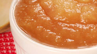 Compote de pommes rosée