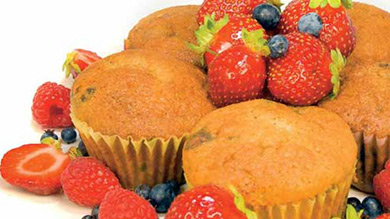 Petits gâteaux aux fruits des champs