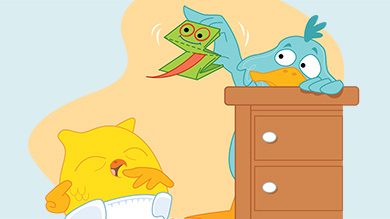 La grenouille marionnette
