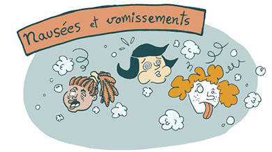 Grossesse: les nausées en bande dessinée