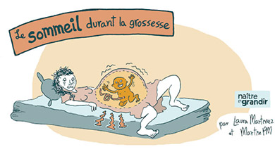 Le sommeil durant la grossesse en bande dessinée