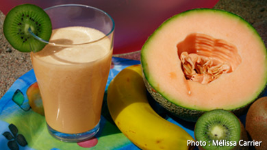 Lait fouetté au cantaloup