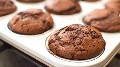 Muffins au chocolat et aux patates douces