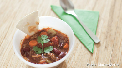 Chili con carne à la mijoteuse