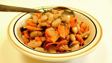Salade de carottes et haricots