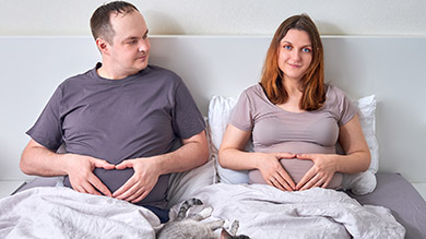 Quand papa prend du poids à chaque grossesse