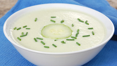 Soupe de concombre rafraîchissante