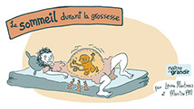 Le sommeil durant la grossesse en bande dessinée